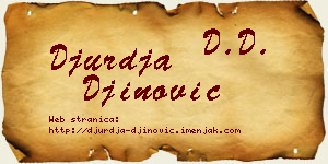 Đurđa Đinović vizit kartica